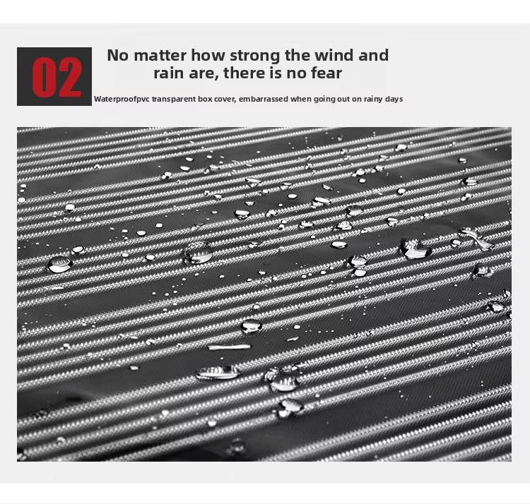 SEMITO Clear PVC Trolley Suitcase Cover – Waterproof, Dustproof, Anti-Scratch Transparent Luggage Protector with Strong Velcro Closure, PVC Build & Full Protection for Travel Bags (24 Inch) - Image 6