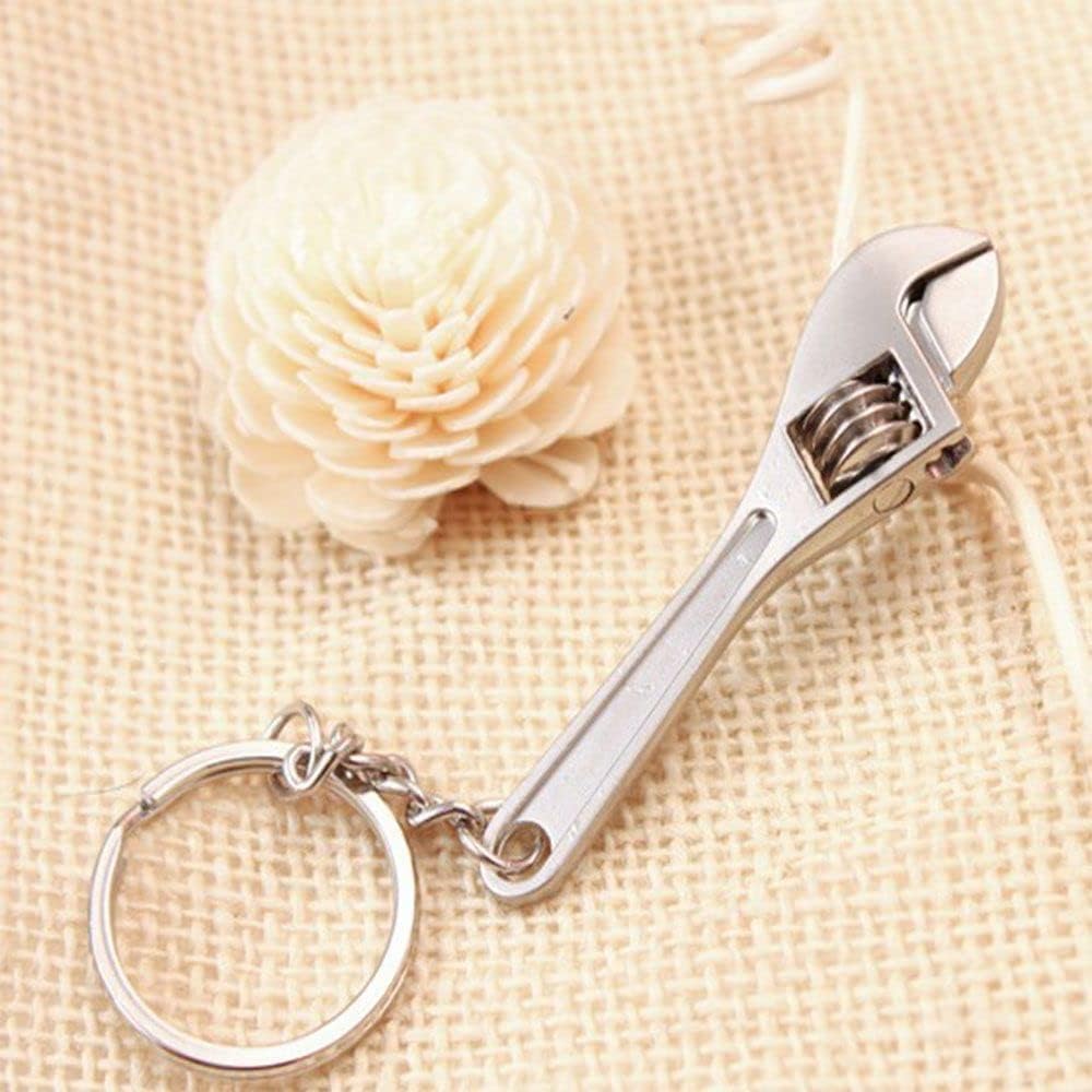 BWESOO 3Pcs Mini Spanner Wrench,Copper Multifunctional Mini Metal Adjustable Creative Tool Wrench Spanner Key Chain Ring Keyring Adjustable Pocket Tools Practical Adjustable Wrenches Convenient