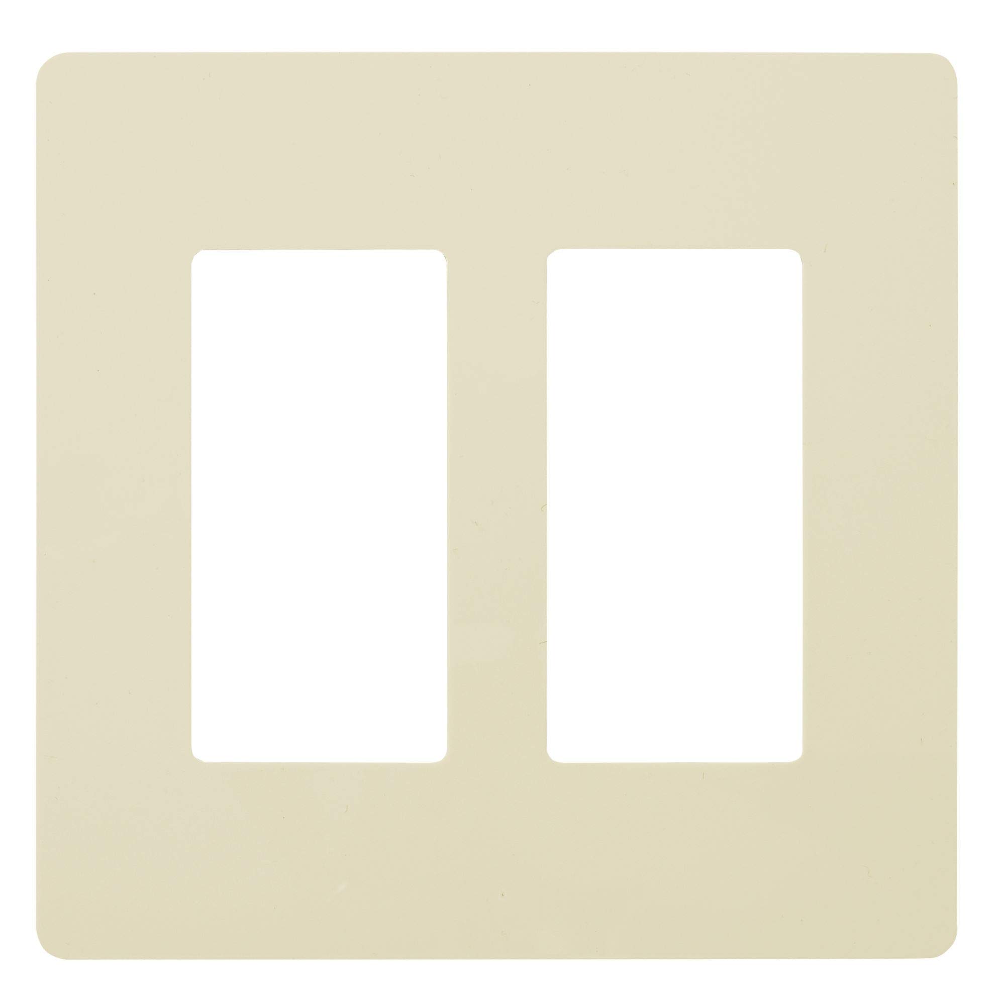 Faith Ivory 2-Gang Screwless Wall Plate (10-pack) | Light Switch Plate or Wall Plate for Electrical Outlet | 2-Gang Wall Plate for Decorator Switches and Receptacles | Heat-Resistant Thermoplastic