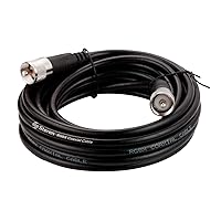 Vista 10 de STEREN RG8X - Cable coaxial de 50 pies, paquete de 2 unidades, cable coaxial CB con conectores UHF PL259, macho a macho de baja pérdida de 50 ohmios
