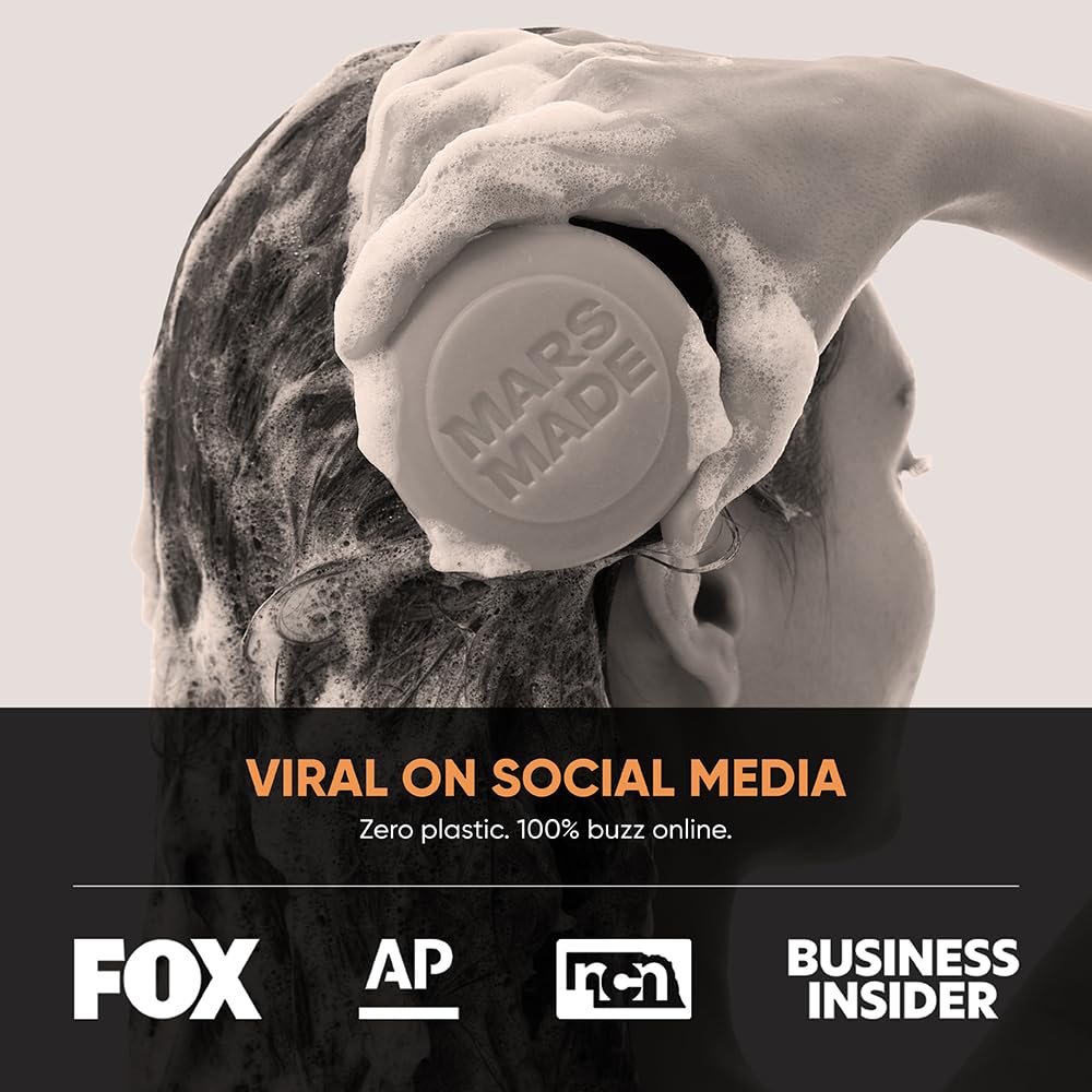 Marsmade Castor Oil Shampoo Bar Hydrating & Moisturizing Natural Hair Soap for Bathing, Hair Growth & Scalp Nourishment, Solid Shampoo for All Hair Types (120g, 4.23 oz) - Image 5