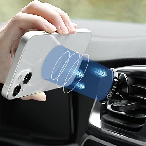 Miniatura 39 de Imanes de teléfono – Placas de metal universales, 2 rectangulares y 2 redondas con adhesivo, imanes de coche (negro)