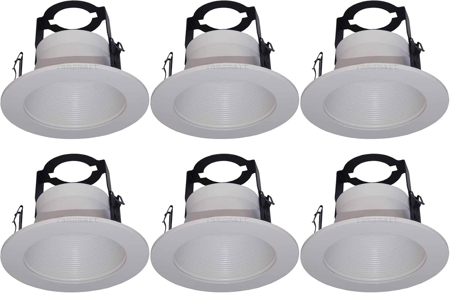 6 Pack-4" Inch Open Baffle Trim with Bracket for Line Voltage Recessed Light/Lighting-fit Halo/Juno