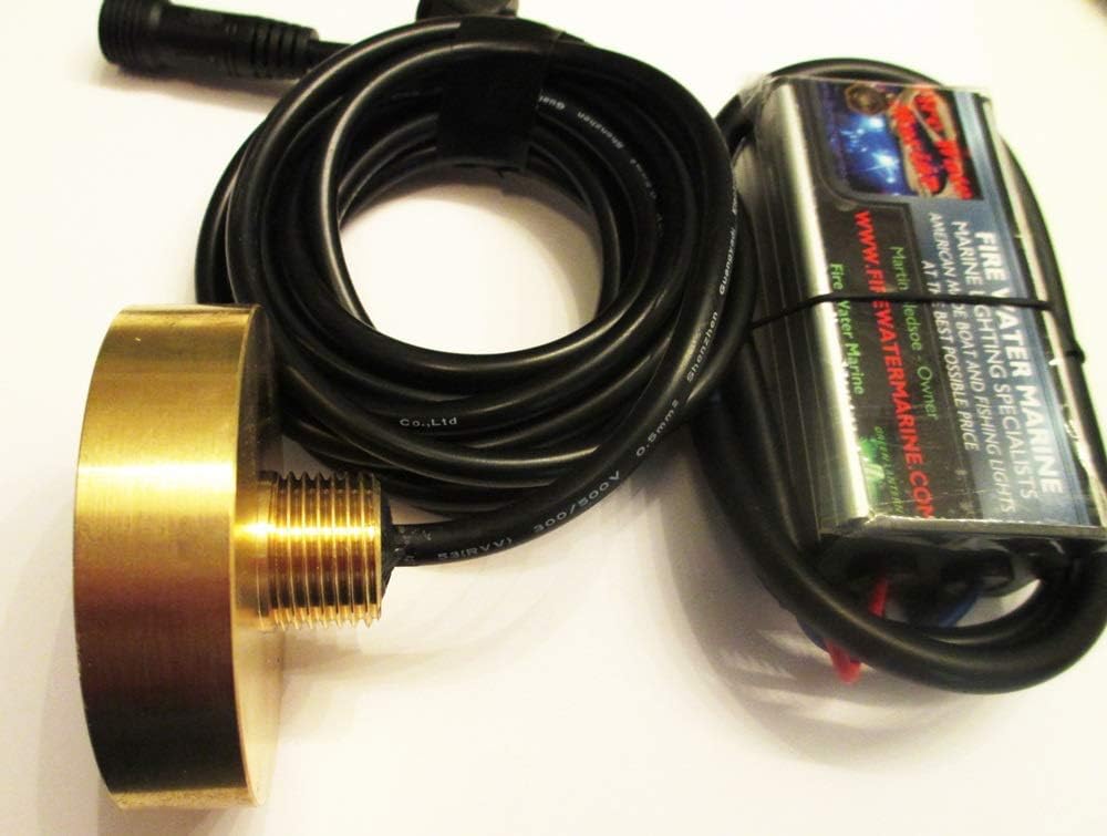 100W 8000 Lumen Blue Garboard LED Boat Drain Plug Fishing Light 3/4 1/2 NPT