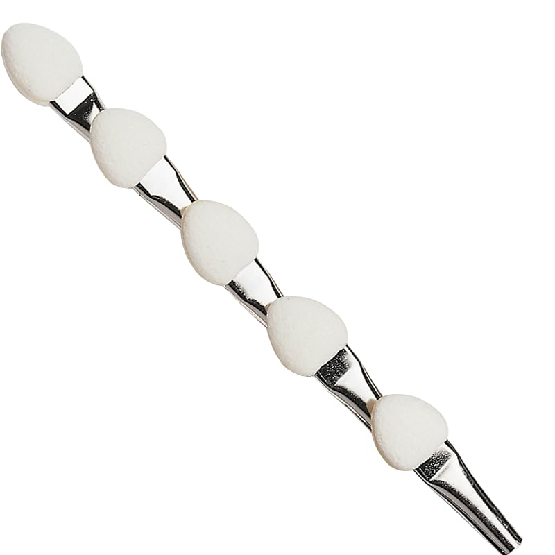 Aplicador de sombra da Vinci branco para áreas e detalhes, com 5 cabeças de reposição