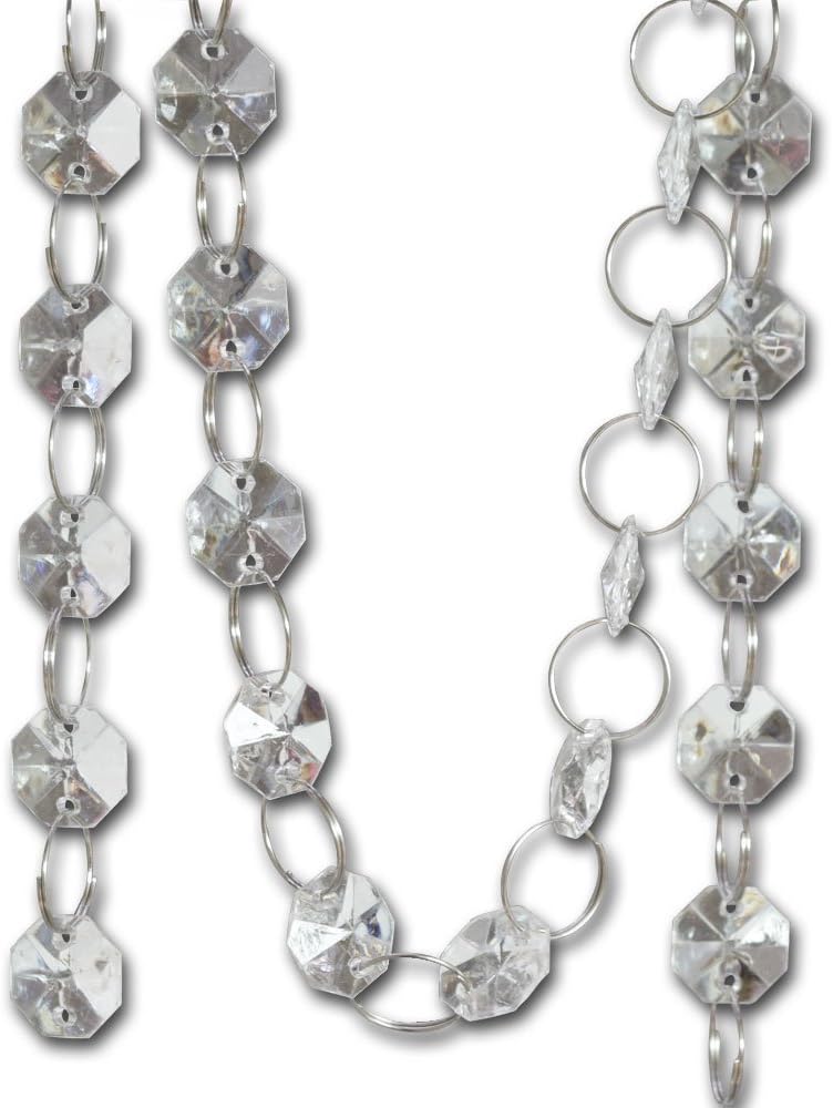Wellchat Crystal Clear Acrylic Bead Garland Chandelier Hanging wedding Decoration 16 FT