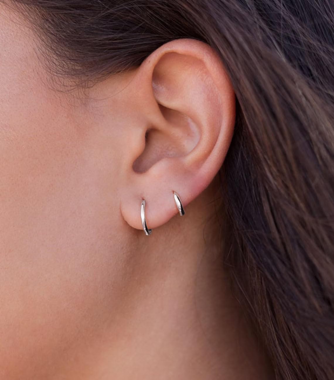 Small Hoop Earrings for Women, Lightweight 18K Gold Plated Huggie Hoop Earrings Dainty Hypoallergenic Earring Set Cute Earrings Pack for Women Trendy Jewelry Gifts - Image 4