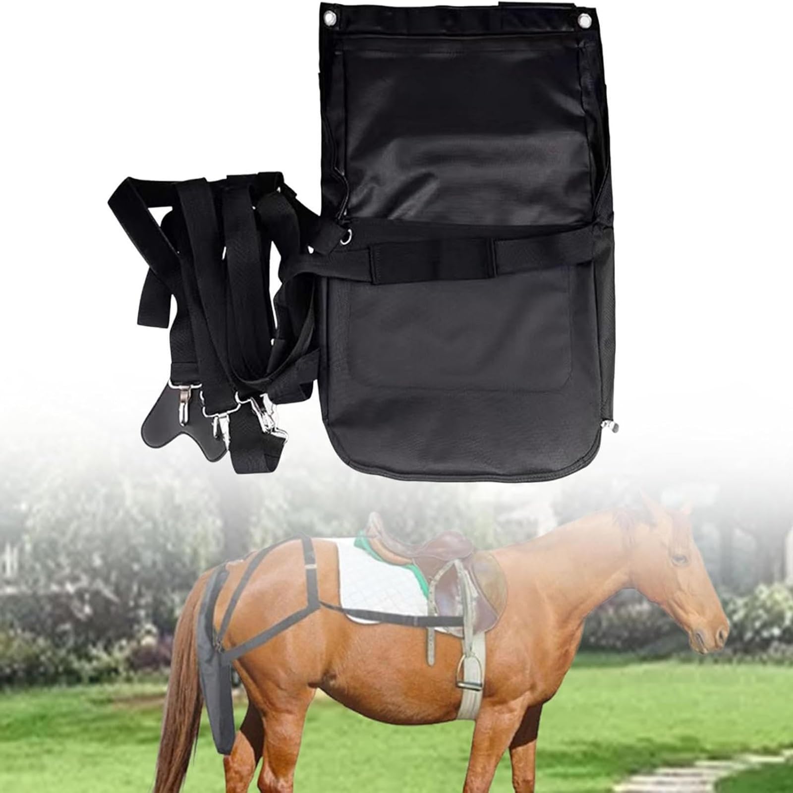 Bolsa for estiércol de caballo, bolsa for almacenar excrementos de poni, bolsa Oxford for recoger excrementos de caballo, bolsa for estiércol equino, for montar, establo, silla de montar, jardín(M)