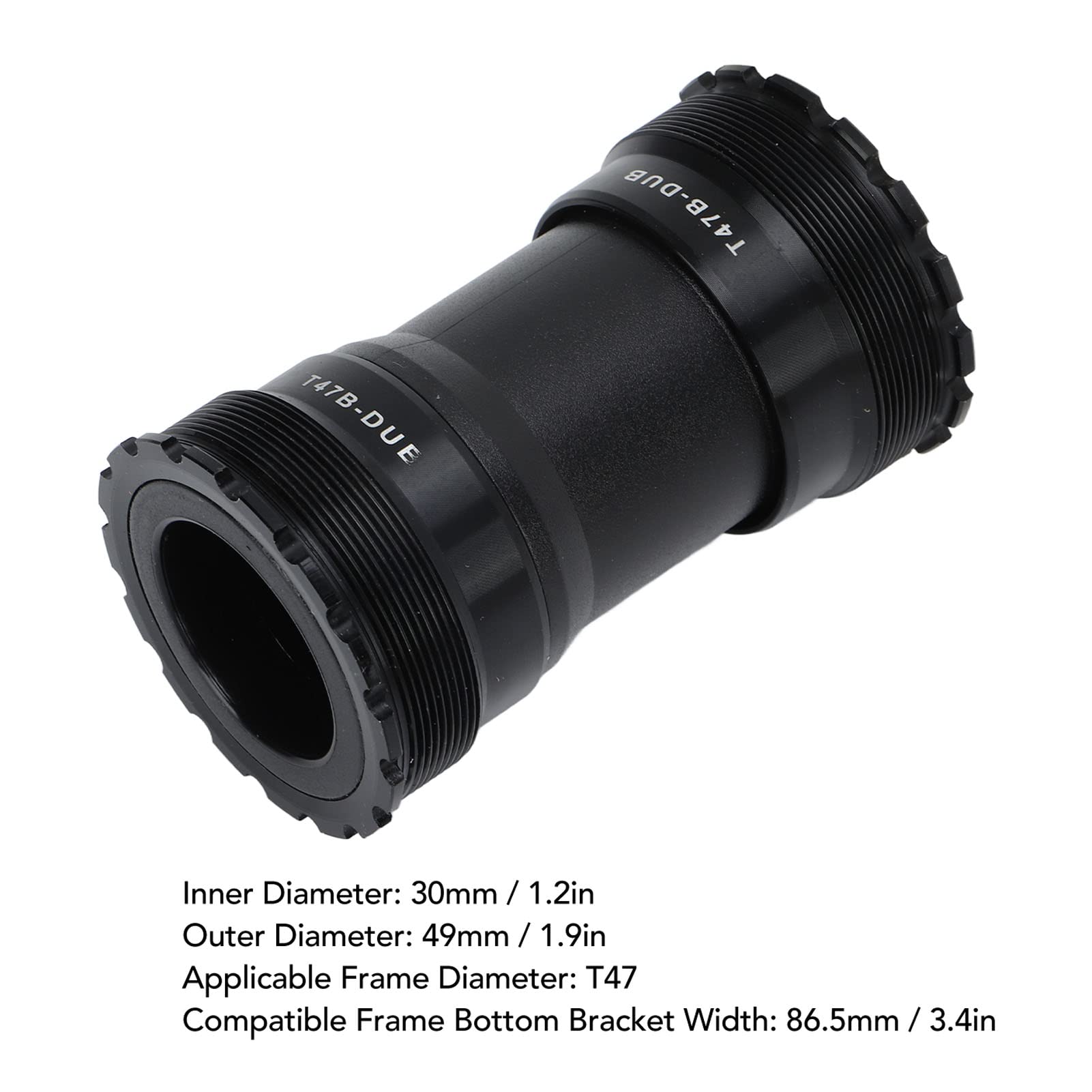 Bike Bottom Bracket, Press Type Outboard Bottom Bracket with Gasket, Power Spline Bottom Bracket for Diameter T47 Width 86.5mm Bicycle Frame