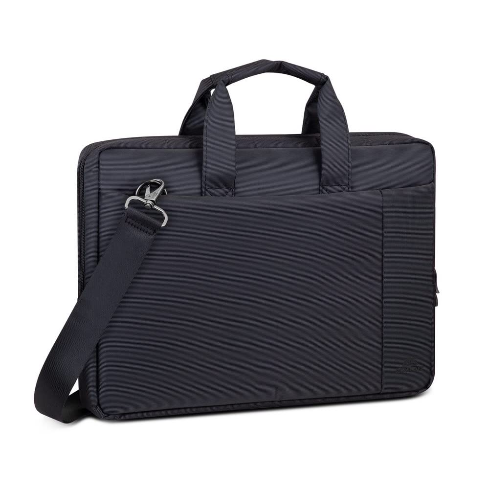 Rivacase14-15.6 Inch Laptop Bag, Slim, Compact, Elegant, Black Color