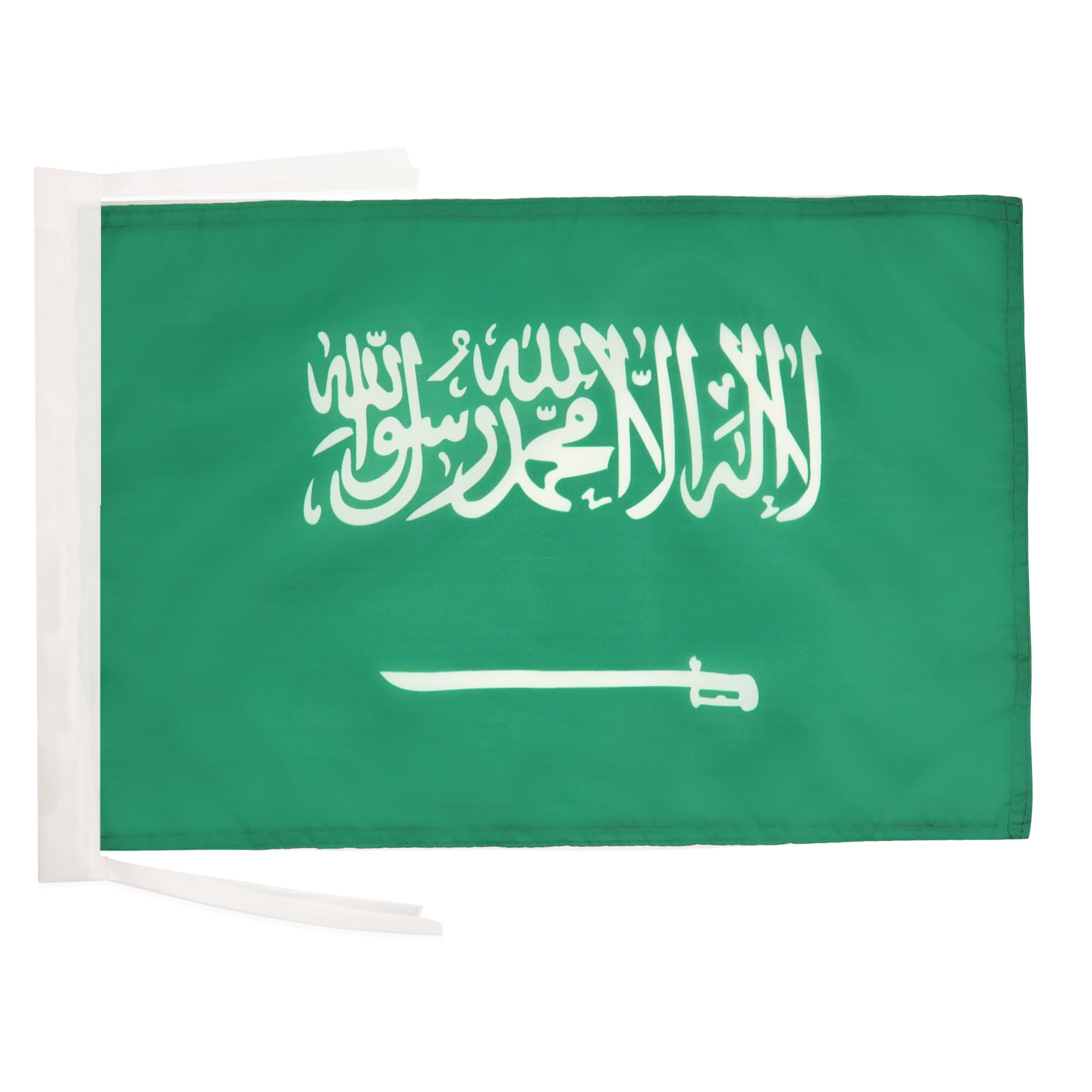 Saudi Arabia Flag 18'' x 12'' cords - Saudi Arabian SMALL flags 30 x 45cm - Banner 18x12 in - AZ FLAG