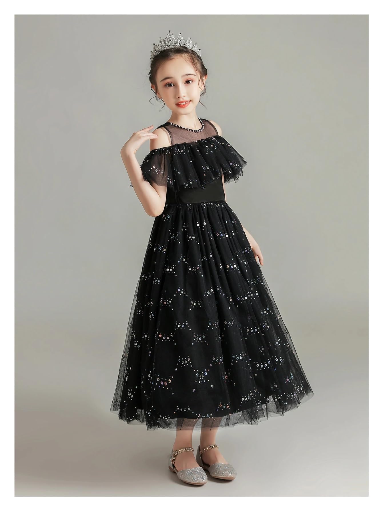 Vestido De Fiesta para NiñA Vestido de niña de Las Flores for Boda de 5 a 12 años for Fiesta de Verano Infantil(11-12Y)