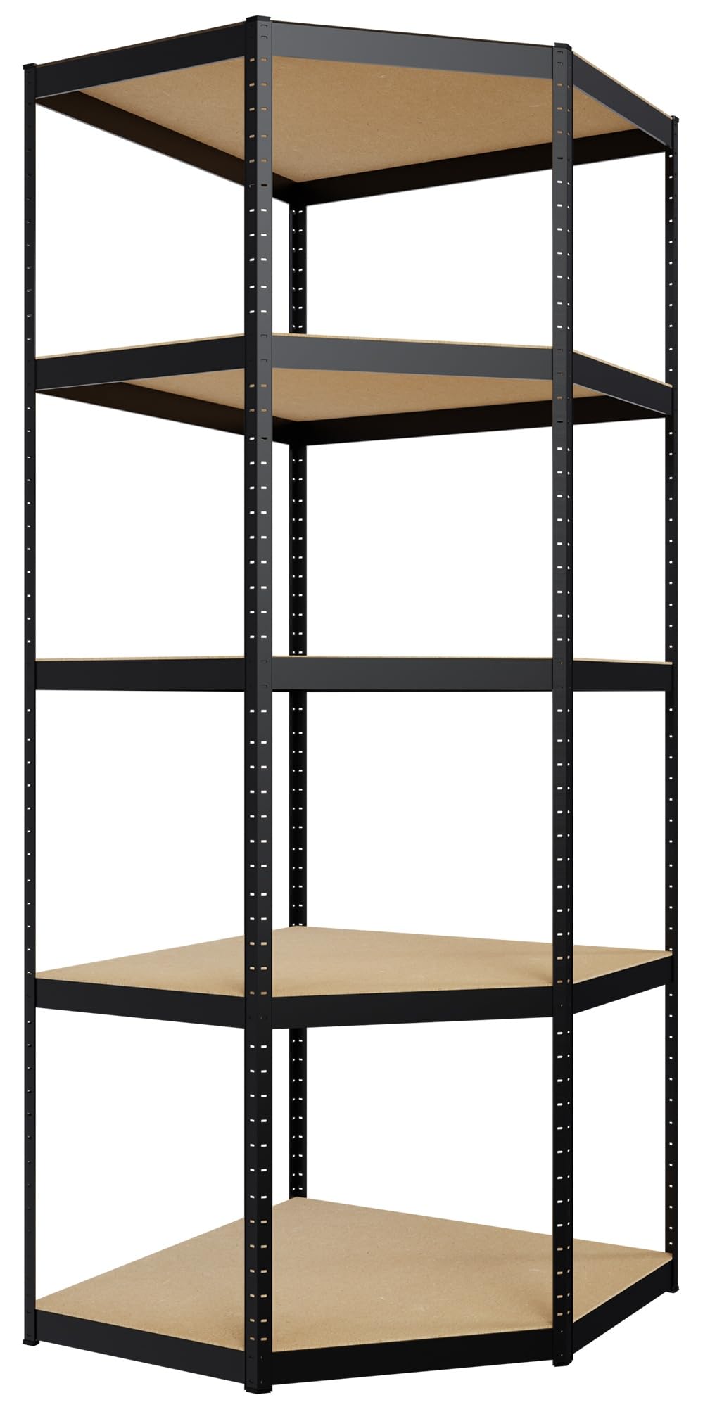 CLP Sistema di scaffalature a 3 Ripiani I 2X Sistema di scaffalature I Scaffalatura per carichi Pesanti, Colore:Nero