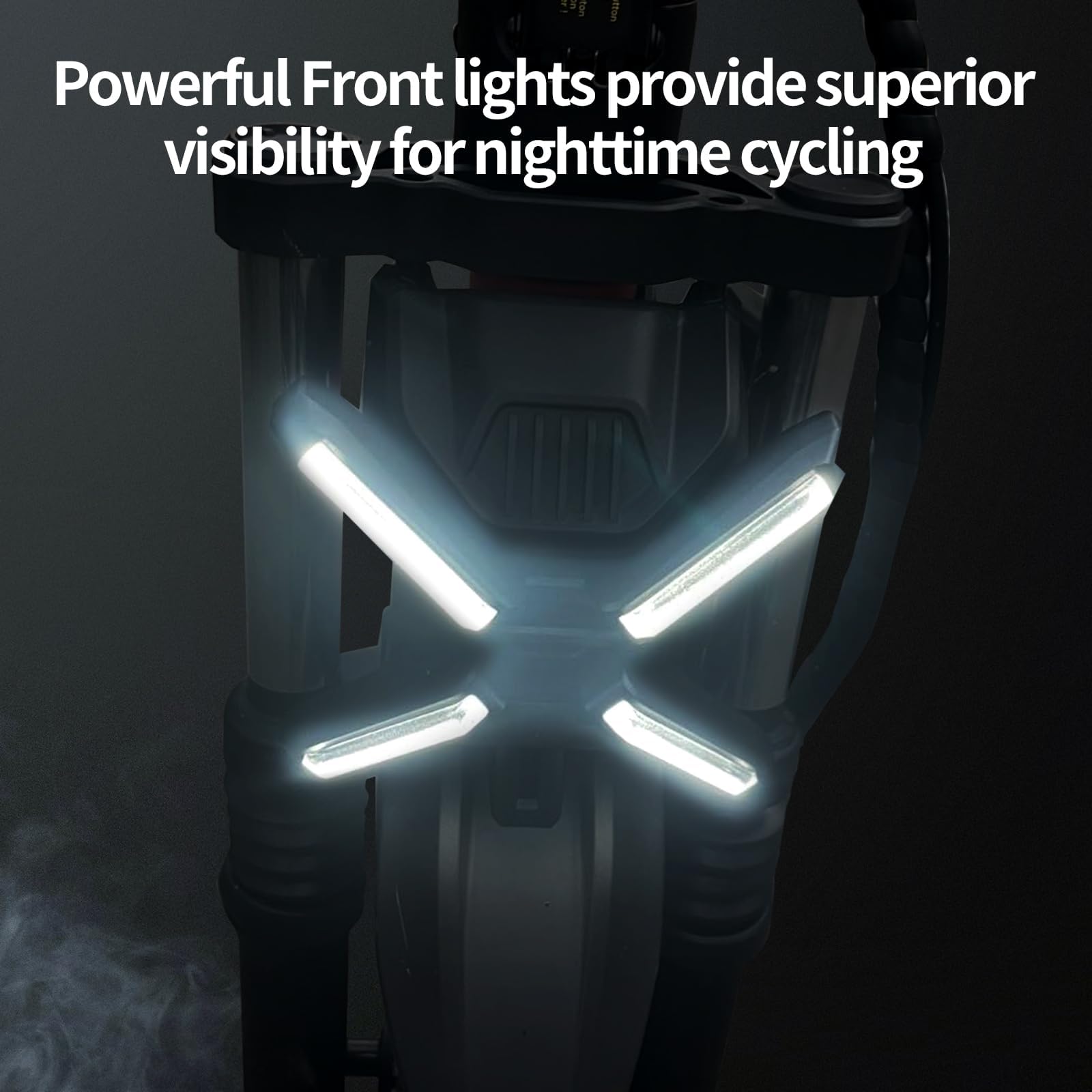 JOYSOG Faro anteriore luminoso a forma di X per scooter Ninebot ZT3/ZT3 Pro elettrico per bici elettrica
