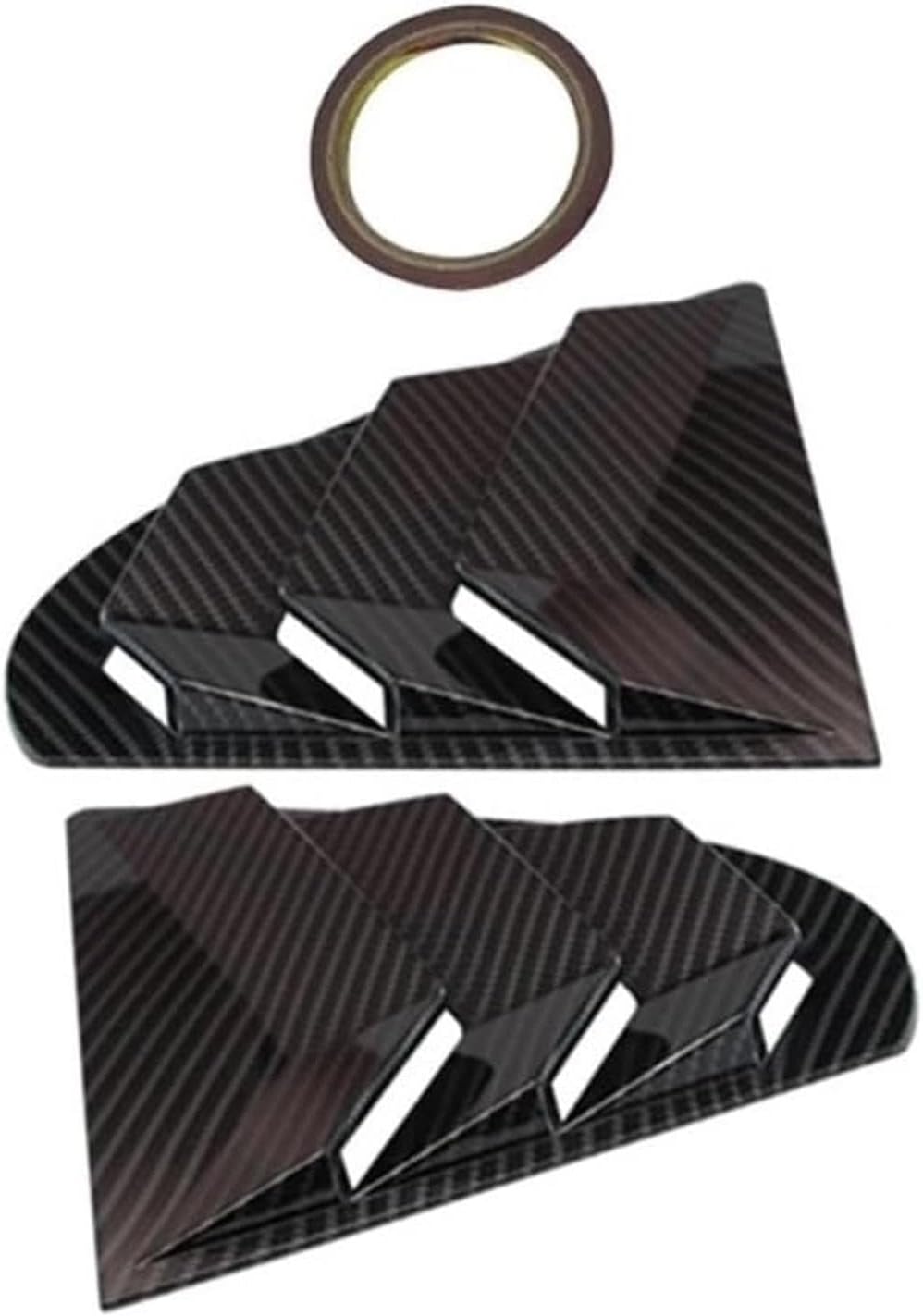for MitsubishiL/ancer/EX/X/EVO 2008-2018 Rear Window Side Vent Shutter Louver Cover Trim Car Accessories Auto Parts Carbon Fiber(Carbon Look)