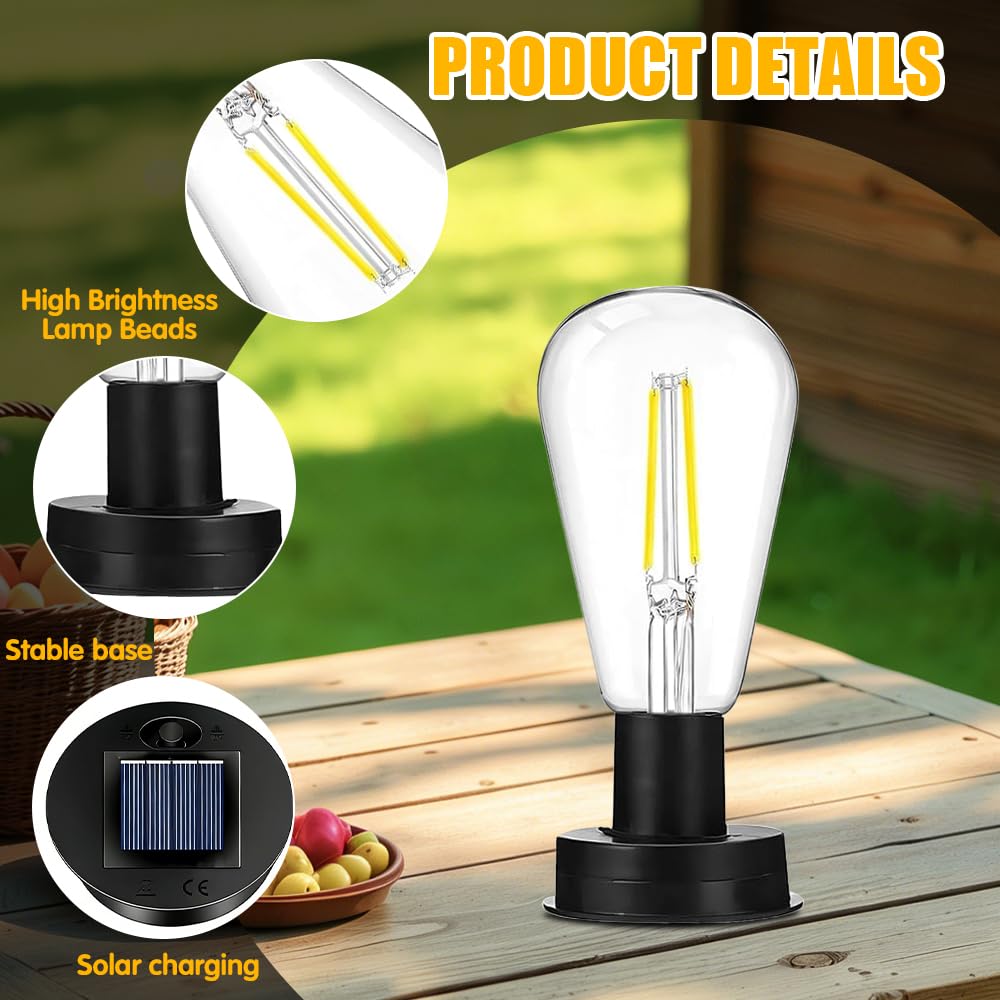 4 Piezas Luz Solar de Repuesto, 8,5cm Lámparas Solares de Repuesto, Accesorios de Repuesto Luz Solar, para Luces Colgantes Aire Libre Patio, Decoración de Jardín