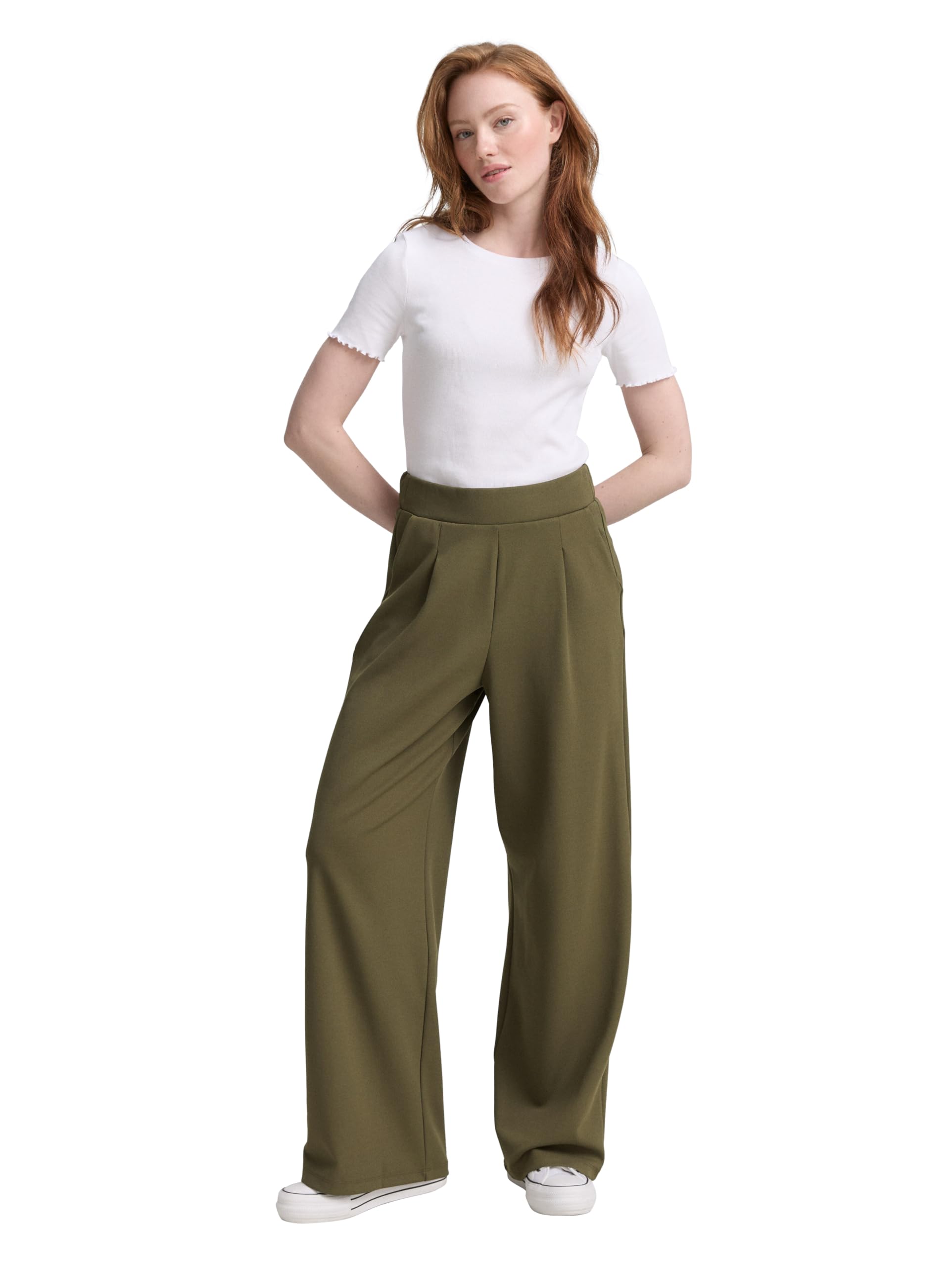 Tom Tailor Denim Damen Wide Leg Hose 1047944