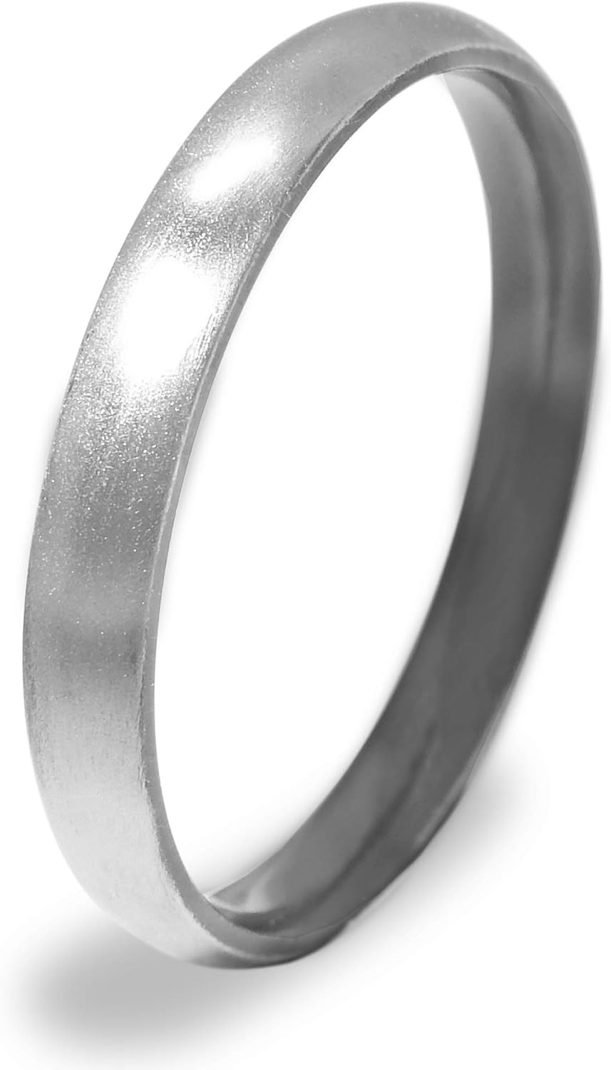 Everstone Wedding Ring Women Titanium Rings for Men Women Dome Comfort Fit 3mm Size 3.5-11.25