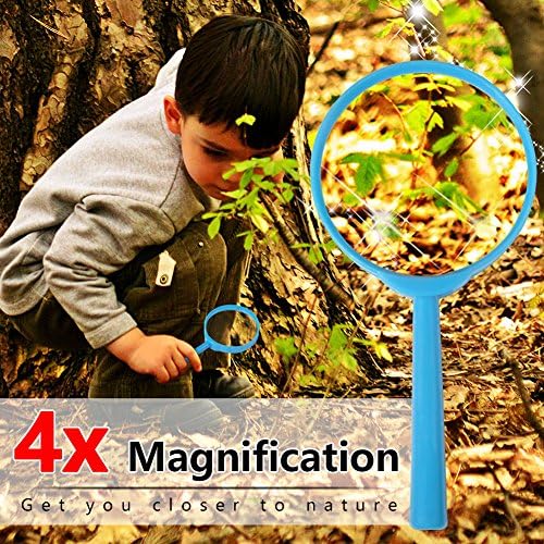 6Pcs Binoculars Set for Kids - Children Binocular, Hand Crank Flashlight, Compass, Magnifying Glass, Whistle, and Drawstring Backpack, Exploration Toy Kit for Camping and Hiking( 4 61jFq8DSRSL. AC