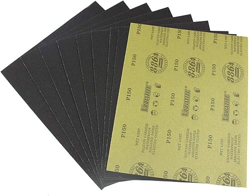 Miniatura 18 de Hojas de papel de lija, papel de arena húmeda seca de grano 2500, 9 x 11 pulgadas, carburo de silicio, para acabado de muebles de madera, lijado