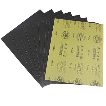 MAXAMN 100 Grit Sandpaper, Wet Dry Sandpaper Sheets 9 x 11 Inches, Silicon Carbide Abrasive Sand Paper for Wood Furniture Finishing, Metal Sanding, Automotive Polishing, DIY Projects, 10 Sheets