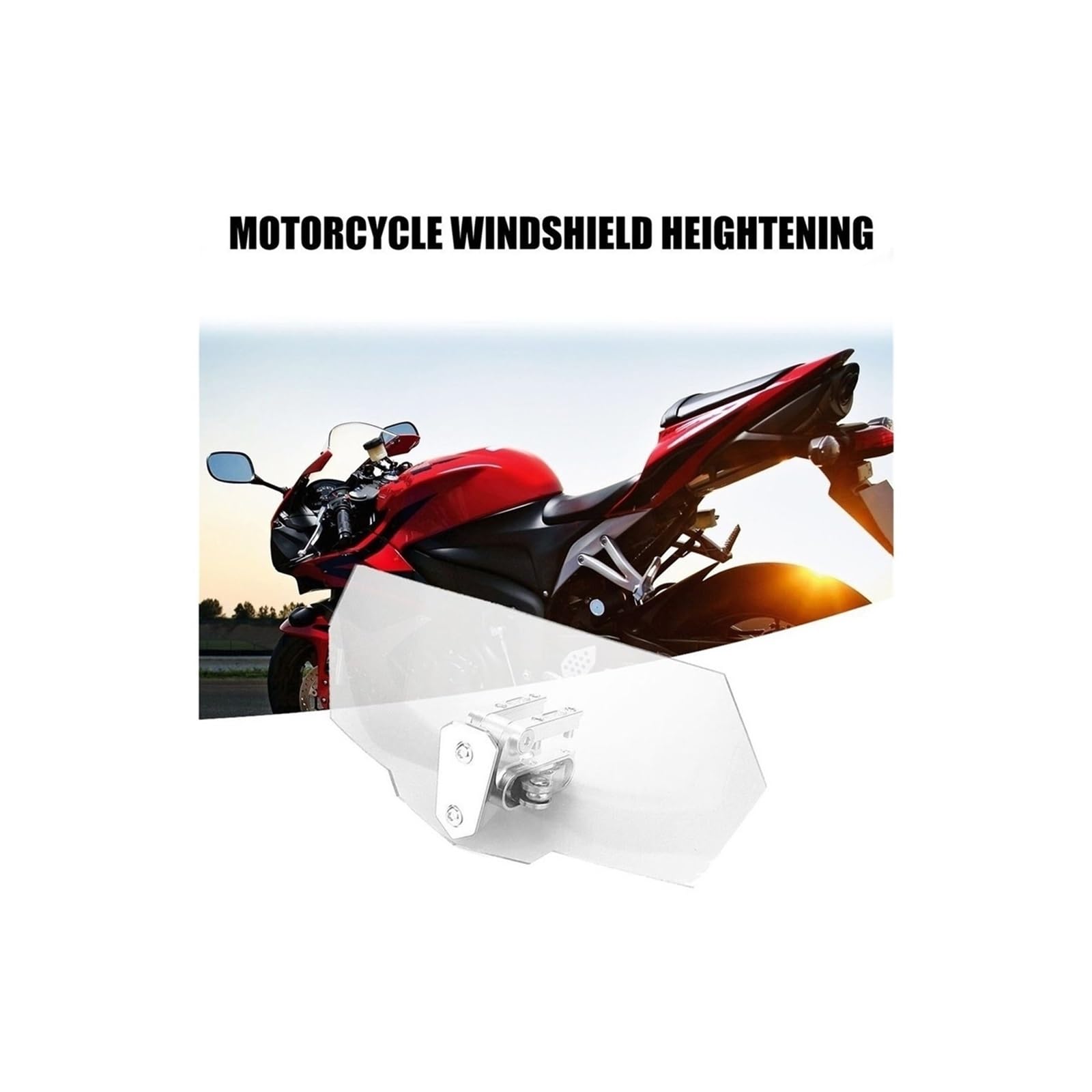 Parabrezza Moto NIZEAMI - Spoiler Estensione Trasparente Con Clip Regolabile - Foto 5