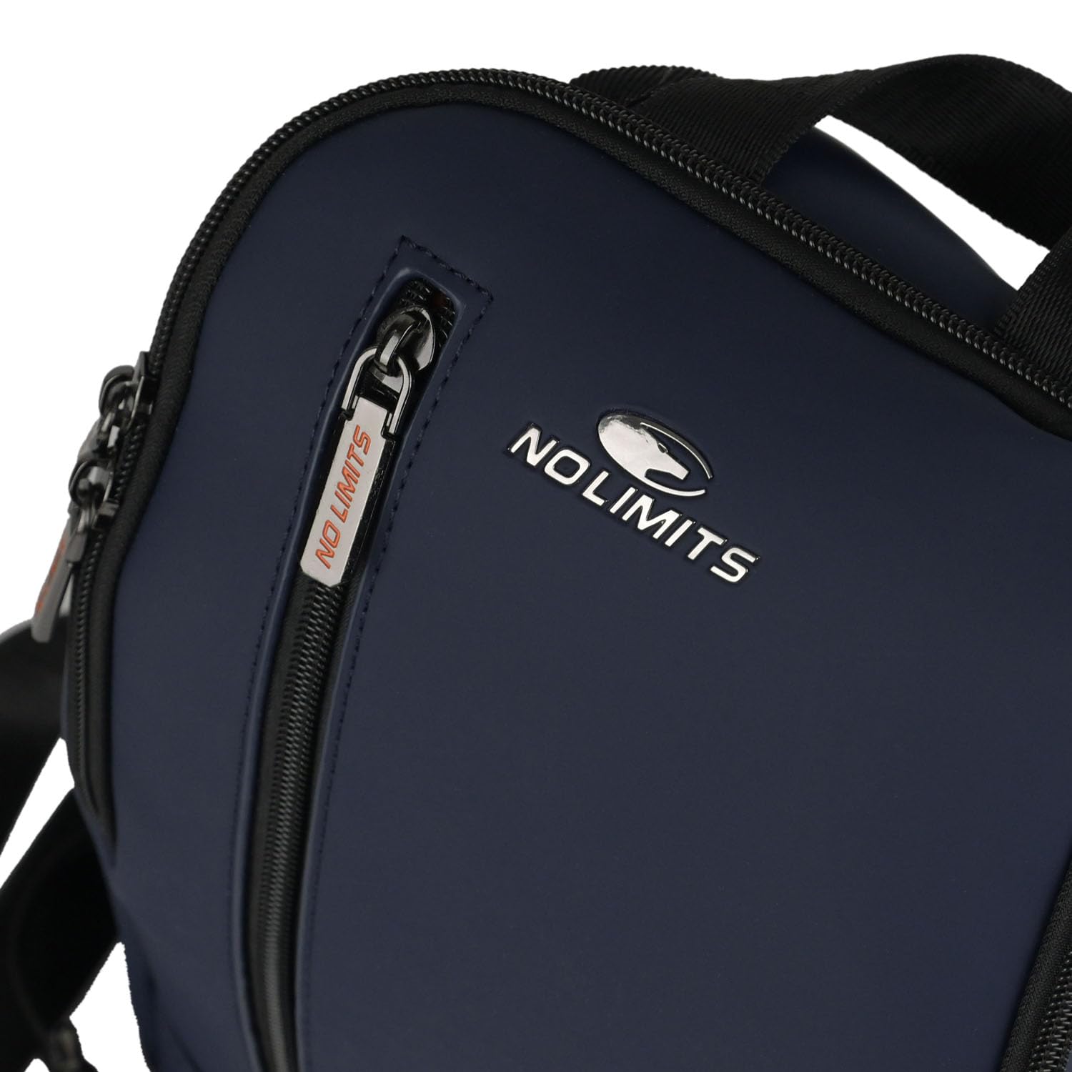 No Limits Borsello Monospalla Uomo Impermeabile, Zainetto Tracolla Regolabile, Effetto Soft-Touch e Fodera Arancione, con Tasche Multiple