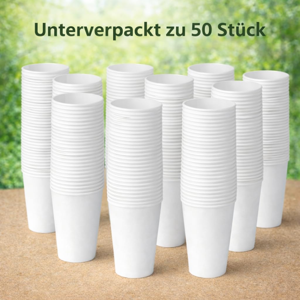 2.000 Stück Pappbecher Einwegbecher 200 ml – Papierbecher als Mundspülbecher für Zahnarzt, Arztpraxis, Krankenhaus & Pflege – Kaffeebecher Einweg, Kaffee Espresso Becher To Go, Pappbecher klein