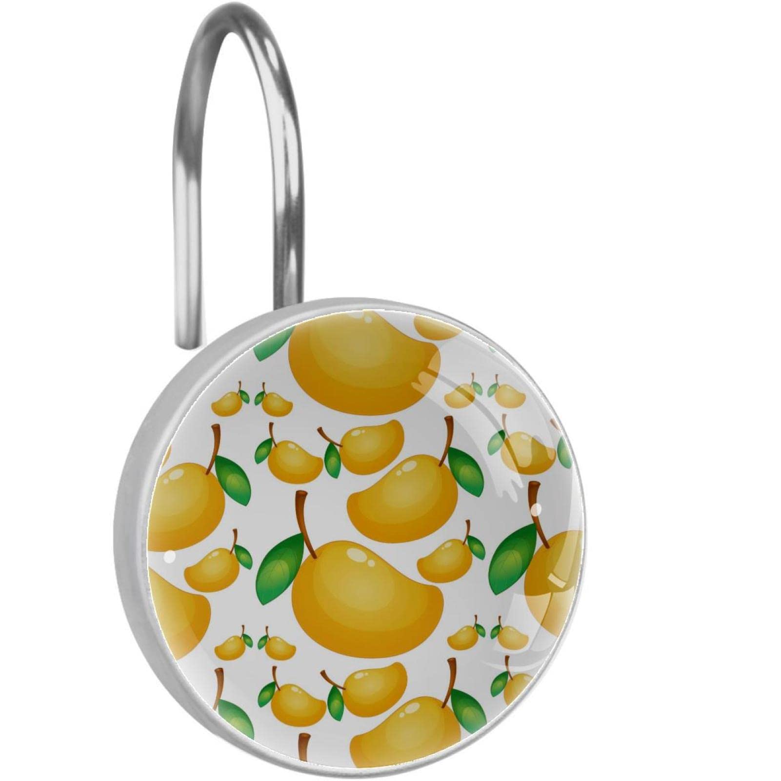 Crochets de rideau de douche mangue pour une ambiance de bain exotique