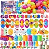 200PCS Prefilled Easter Eggs with Toys, Party Favors Basket Stuffers, Bulk Filled Plastic Easter Eggs for Kids Classroom Hunt Prizes