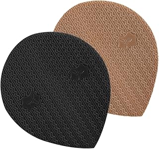 IWOWHERO 2 Piezas de zapatos de cuero antideslizantes. Marrón protector slip almohadilla soldado skeechers sneakers de zapatillas zapatos pegatinas antideslizantes Poliuretano