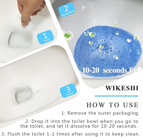 Miniatura 4 de Bombas de inodoro, tabletas de inodoro 2 en 1 evitan que las excrementos se salpiquen + eliminador de inodoro, desodorante de inodoro para baño,