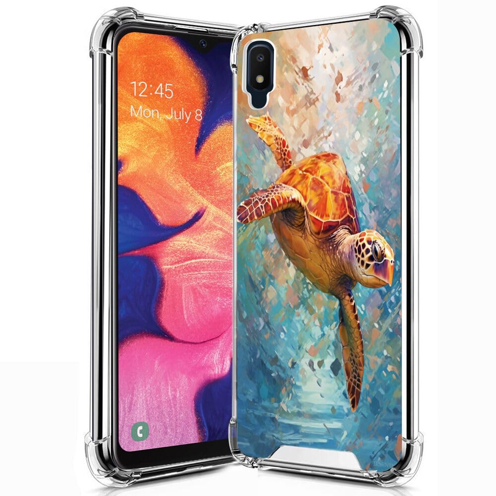 Transparent Case for Samsung Galaxy A10e Sea Turtle-aa53 Phone Cover Clear Silicone Protective Case for Samsung Galaxy A10e Shock-Proof Four Corners Reinforced