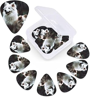 Lovely Dogs print Guitar Picks 12 Pack Personalized Guitar Picks with Storage Box Guitar Accessories for Ukulele Electric Acoustic Guitars Bass