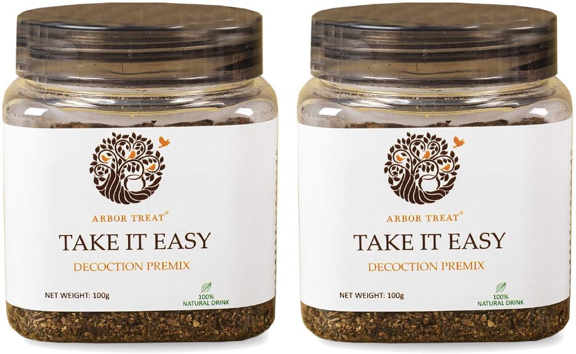 ARBOR TREAT Quick Digestion Support Kadha Take It Easy Jar | Decoction Premix, 100 g (Pack of 2)