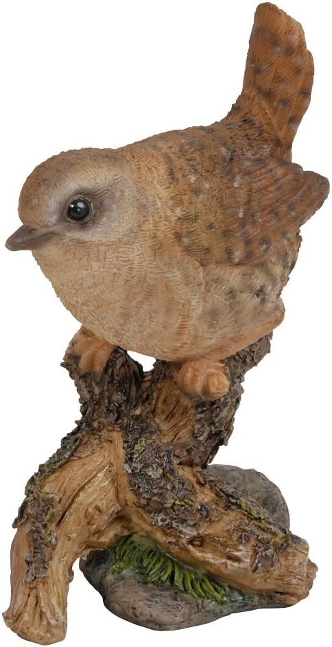 Vivid Arts British Birds Wren on a Stump Home or Garden Ornament (WBC-WREN-F)