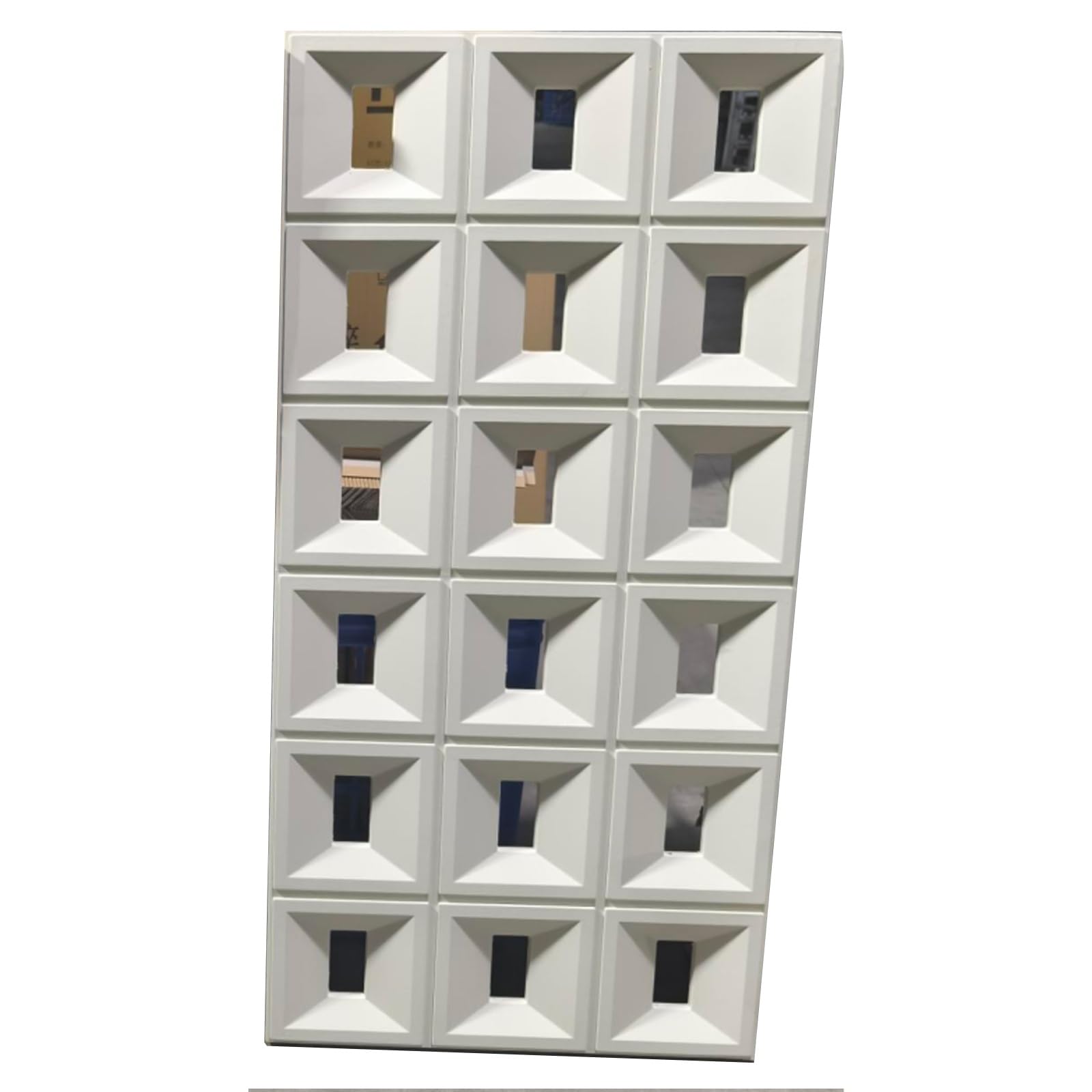 Paneles de pared 3D, diseño de ladrillo hueco de poliuretano ligero, absorción de sonido y resistente al calor, para oficinas, centros comerciales y hogar