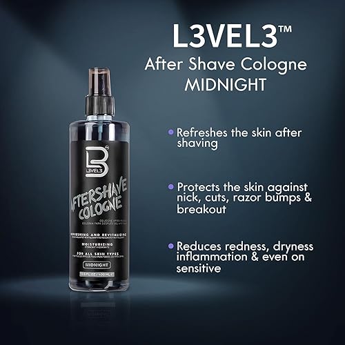 Miniatura 9 de L3 Colonia de spray para después del afeitado Level 3 - Suaviza la piel - Refresca y alivia la cara y la piel - Fórmula hidratante nivel tres
