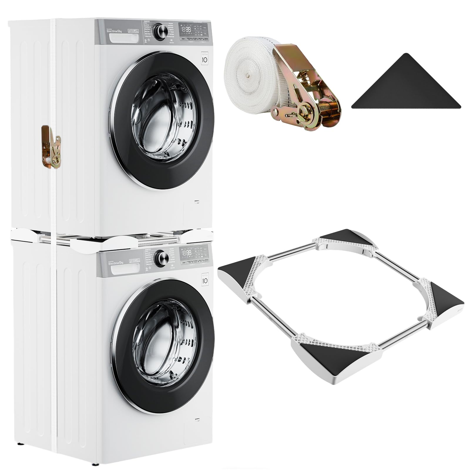 DEWEL Kit Sovrapposizione Lavatrice Asciugatrice Universale 45-70cm 140kg