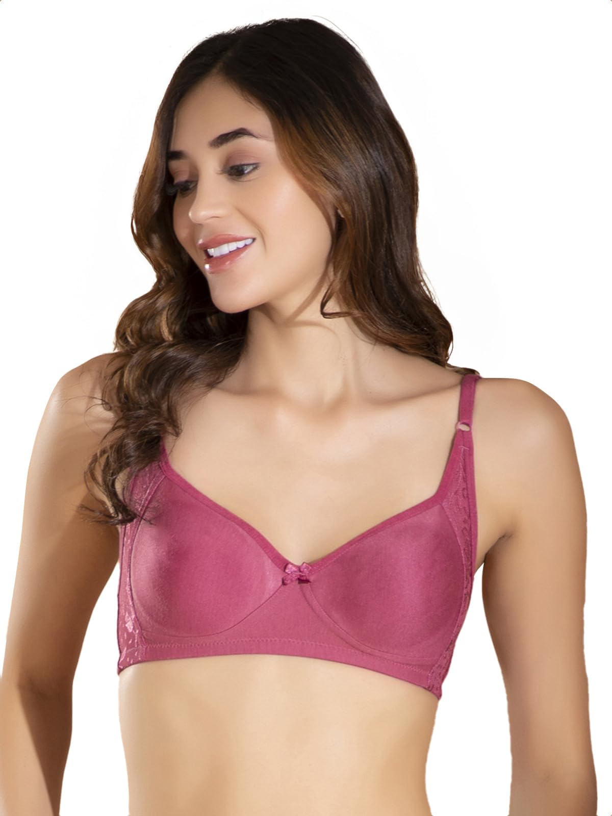 clovia Women's Cotton Non Padded Wire Free T-Shirt Bra-picture-35