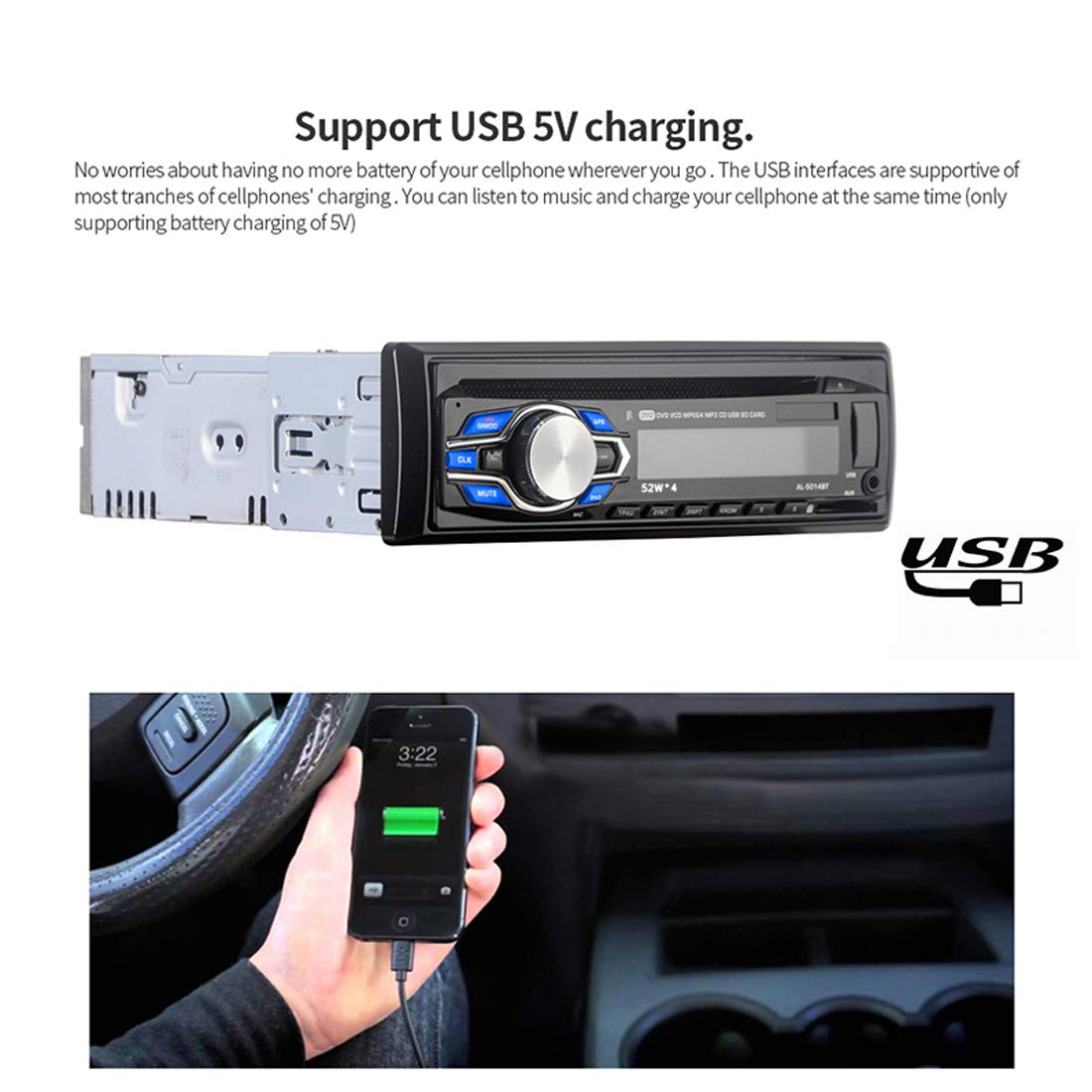 Amazon.co.jp: Autoradio 12VカーラジオBluetooth 1 dinカー