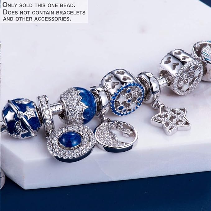 💙 Self-Care Ocean Charm Bracelet Bead | 925 Sterling Silver