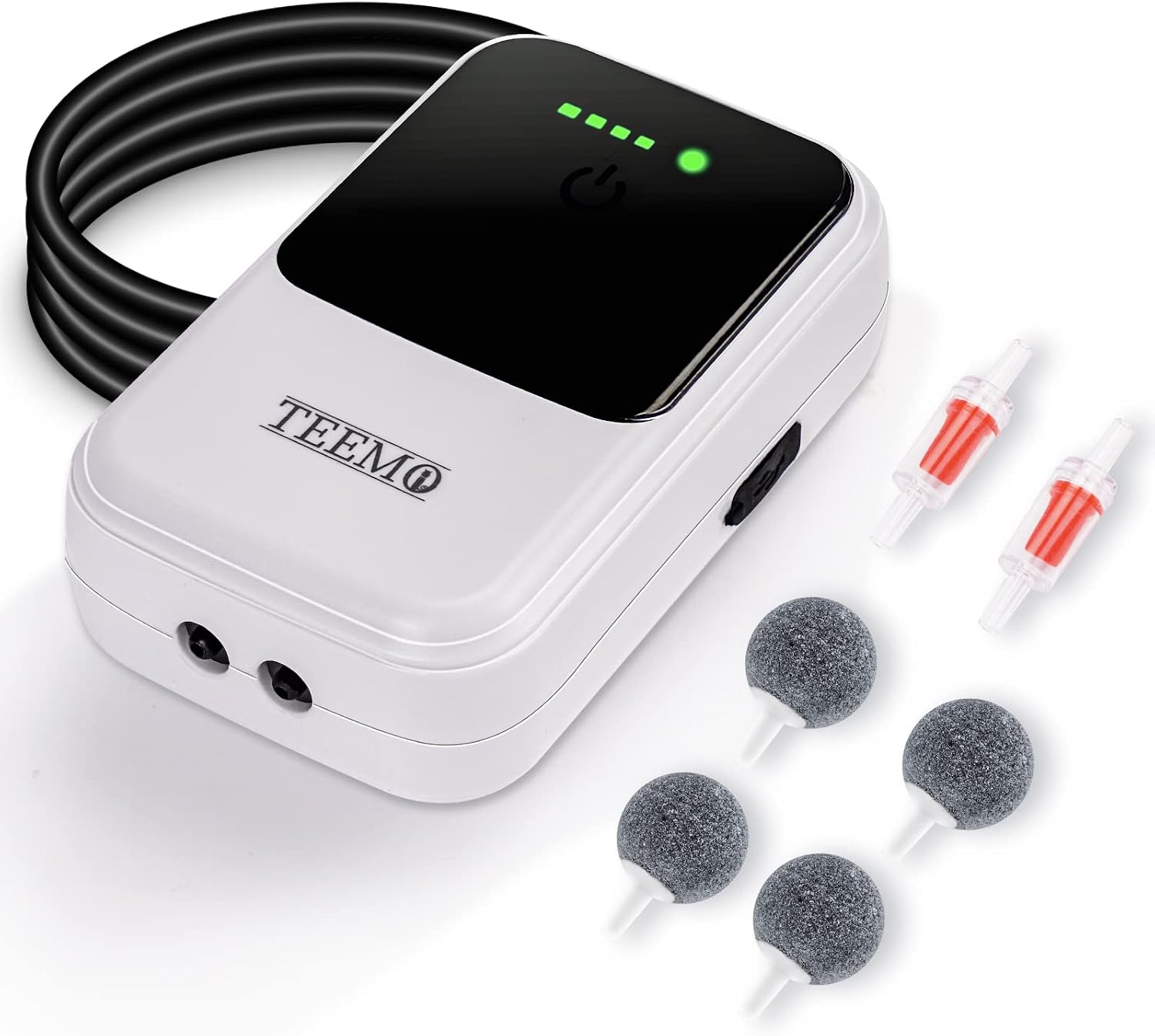 TEEMO Portable Aquarium Air Pump – USB Rechargeable Fish Tank Air Pump – Battery Powered Air Pump for Fish Tank or Outdoor Fishing –…