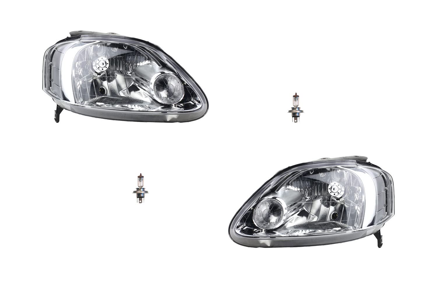 Johns Set Fari Alogeni H4 Per VW Fox (5Z1) | 01/2007 - 08/2009 | Destro E Sinistro | Con Regolazione Elettrica Dell'Assetto | Codice: 9521092, 5Z1941005C - 4