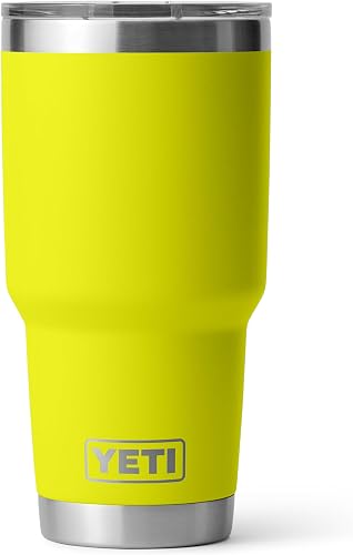 YETI Rambler 30 oz Tumbler, Stainless Steel, Vacuum Insulated with MagSlider Lid, Firefly Yellow