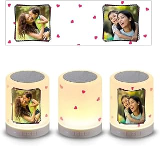 Youngwolfs Customized Touch Lamp Speaker – Bluetooth Wireless LED Bedside Lamp with Dimmable Light, Color Changing, Perfec... Price In India