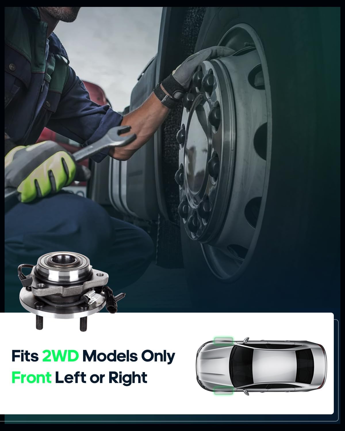 SCITOO 2 x Wheel Hub and Bearing Assembly for Chevrolet 513200 BR930497 15731627