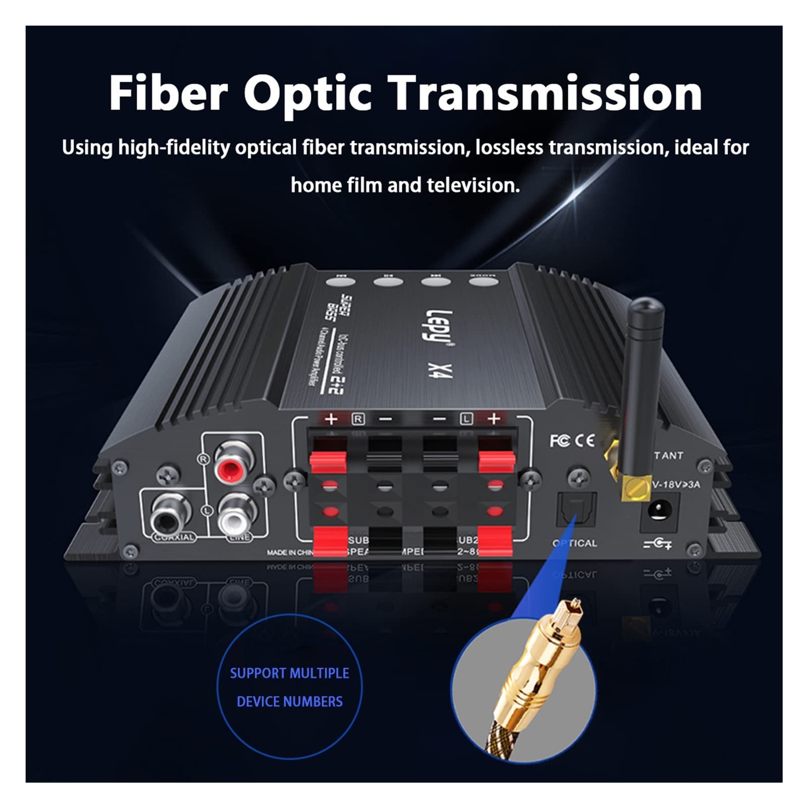 Amazon.co.jp: 多機能オーディオアンプ 2400W 4CH車のオーディオ