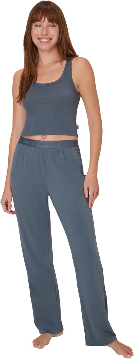Conjunto de ropa de estar por casa de 2 piezas con pantalones cortos y pantalones de estar por casa SuperSoft Comfywear Originals para mujer