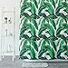 Tropical Plants Banana Leaves Green Fabric Shower Curtain Waterproof and Mildew Resistant,Washable 72 x 72 Inch